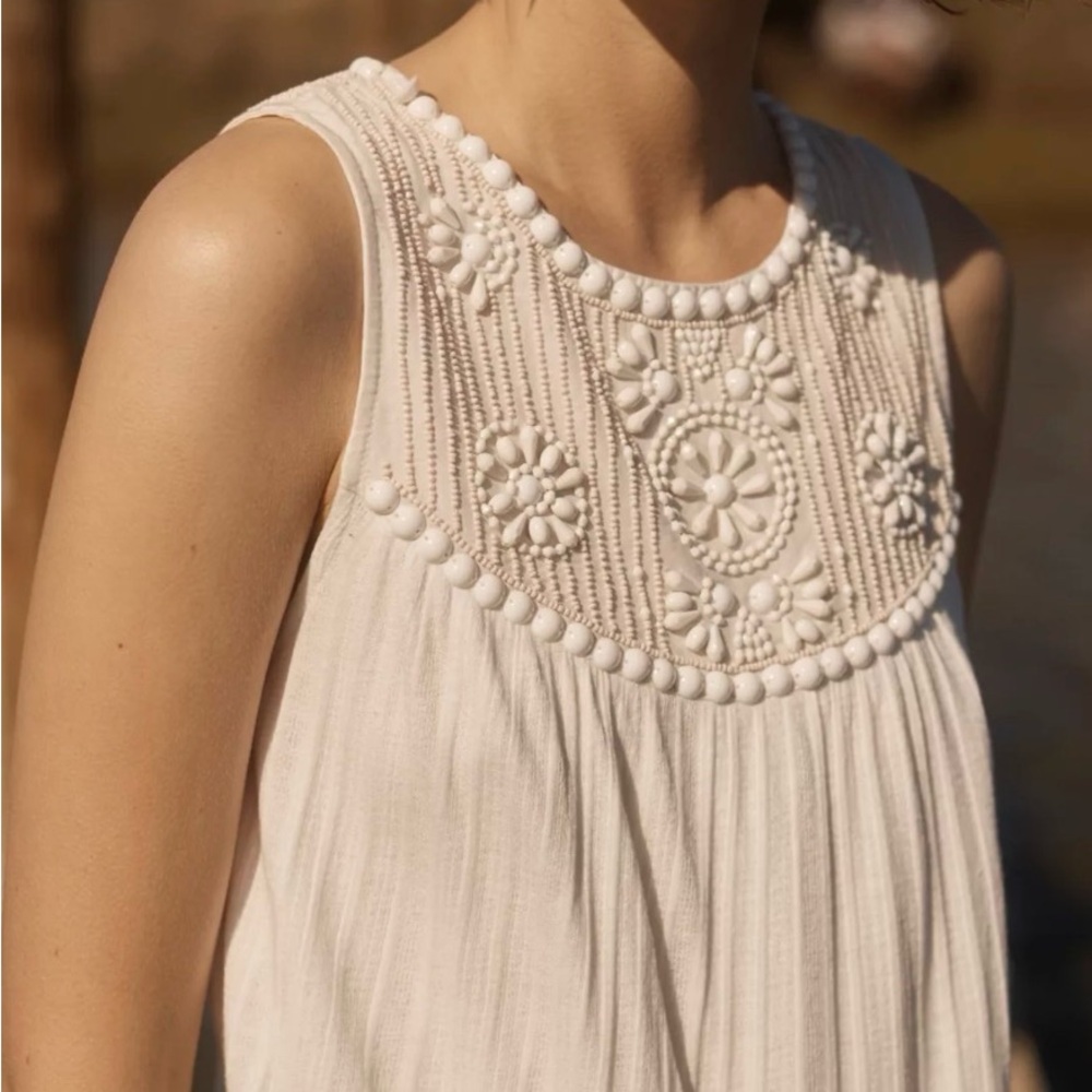 Anthropologie Moulinette Soeurs Embelished Top Sz XS - Picture 9 of 13
